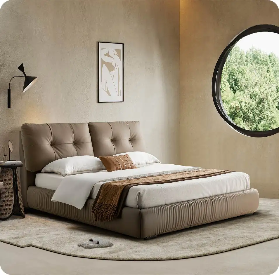 Puff RGB2404 leather bed